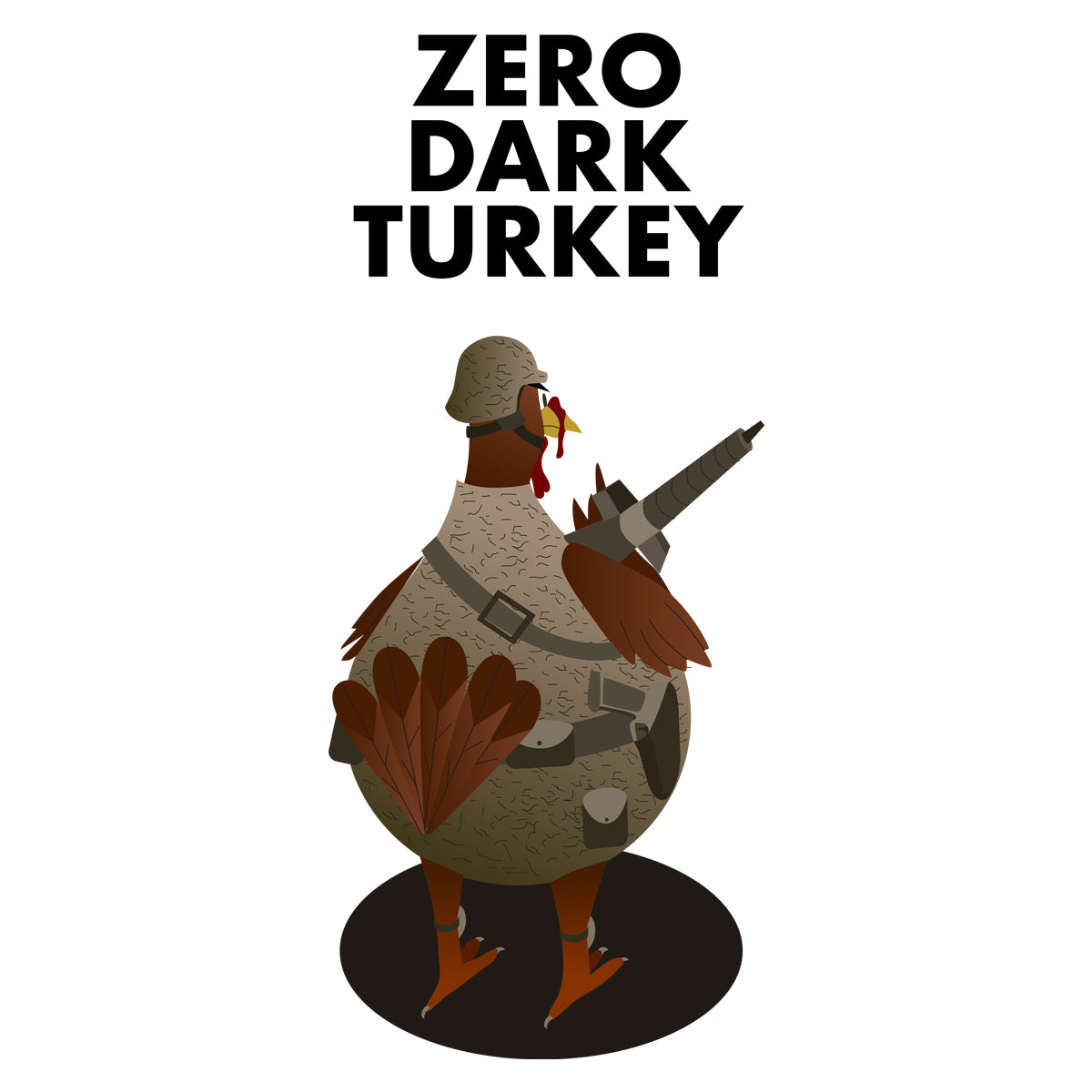 Movie The Food - Zero Dark Turkey Kid's T-Shirt - Design Detail